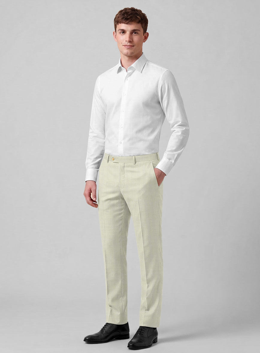 Caccioppoli Sun Dream Perpe Fawn Wool Pants - StudioSuits