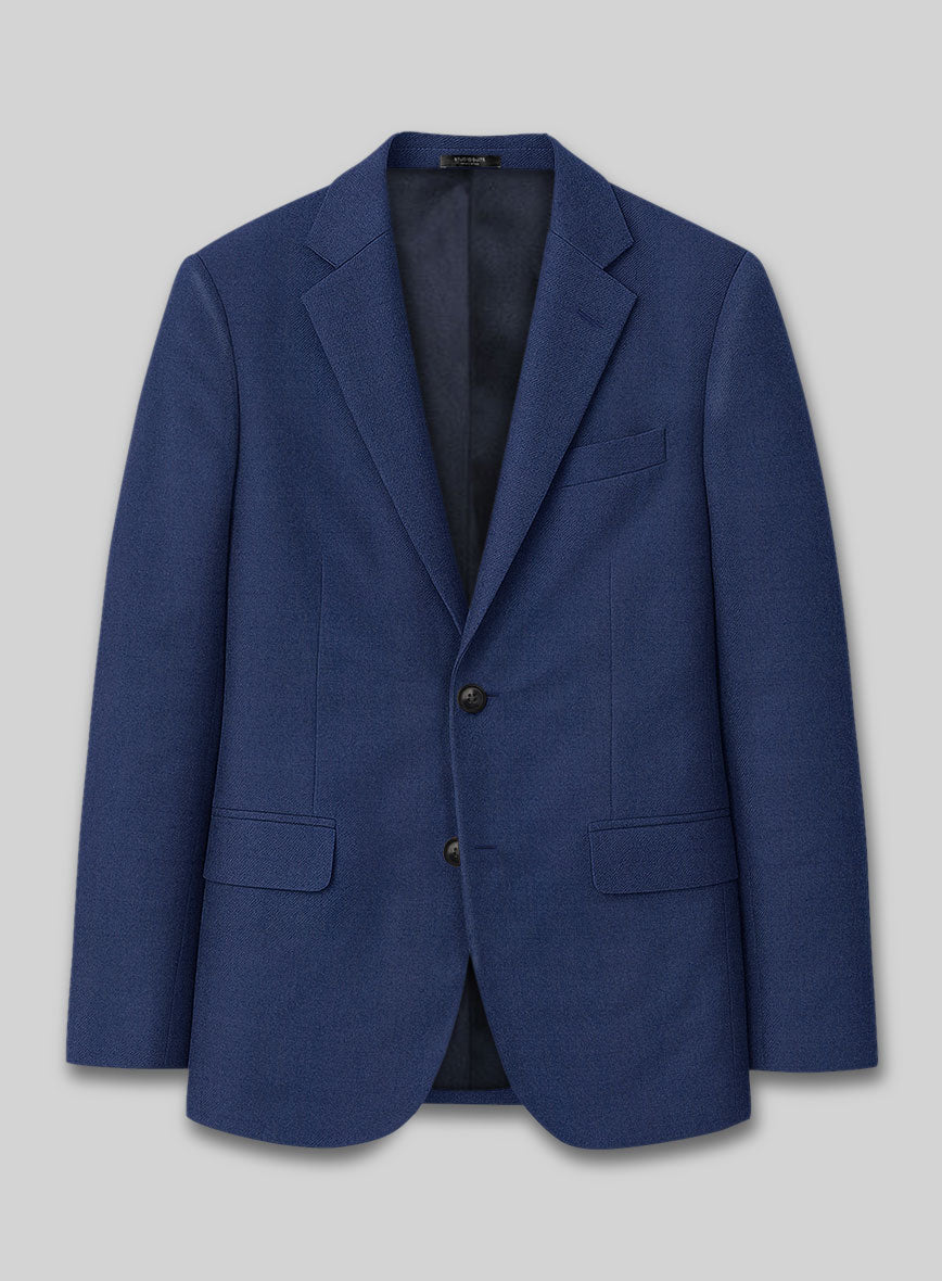 Caccioppoli Sun Dream Royal Blue Wool Silk Suit - StudioSuits