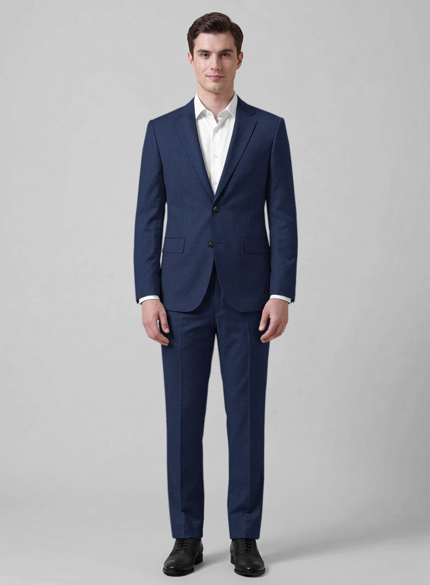 Caccioppoli Sun Dream Royal Blue Wool Silk Suit - StudioSuits