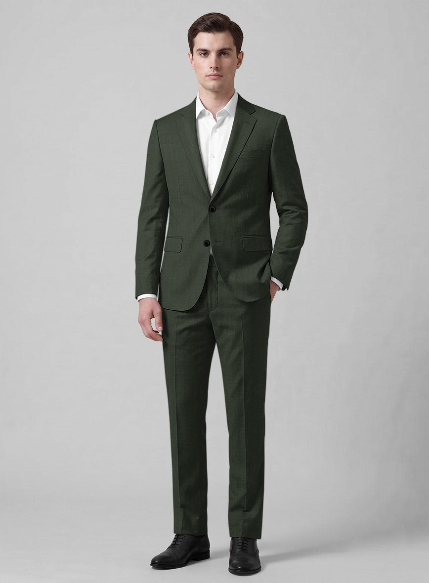 Caccioppoli Sun Dream Siuco Green Wool Suit - StudioSuits