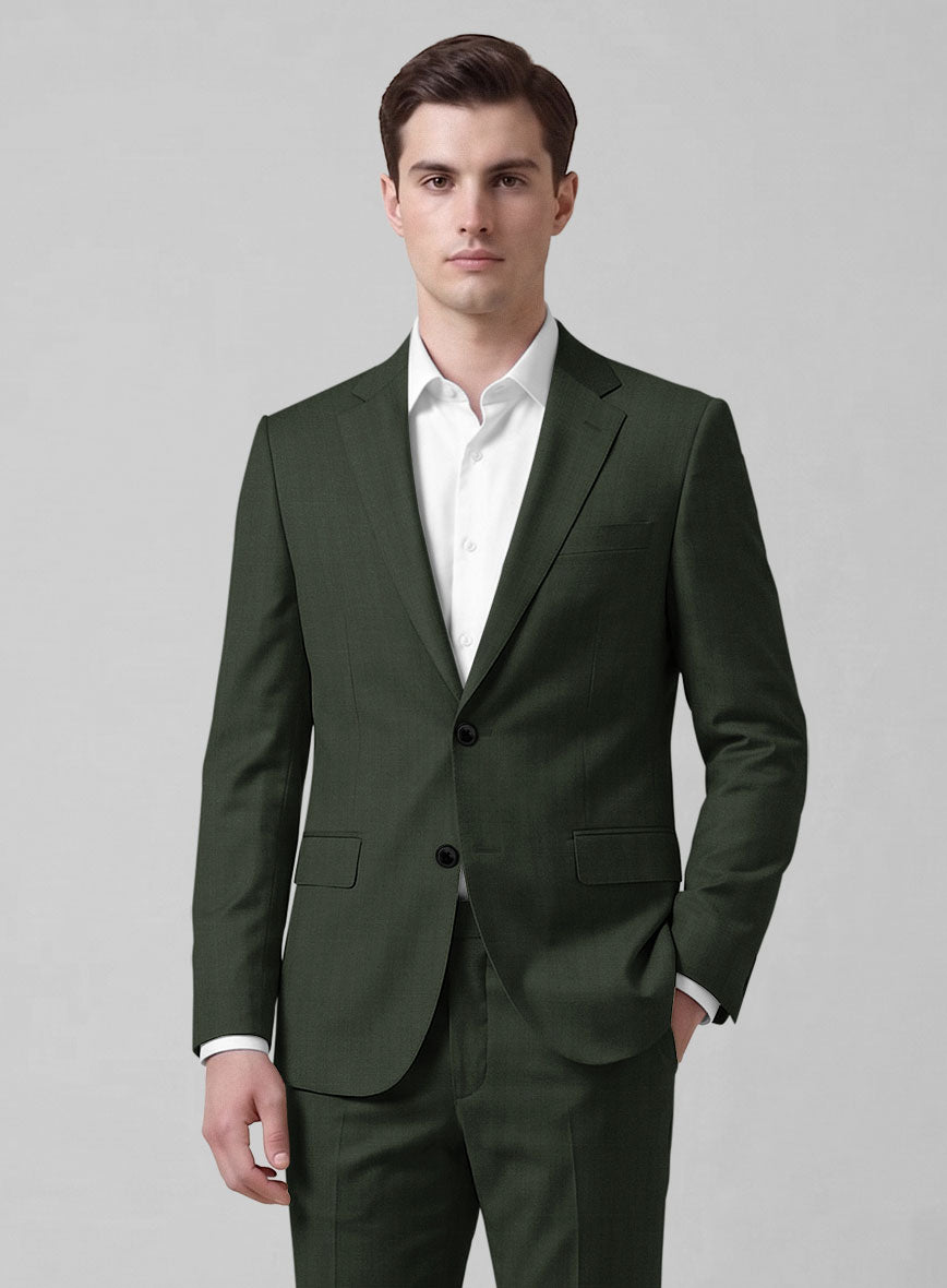 Caccioppoli Sun Dream Siuco Green Wool Suit - StudioSuits