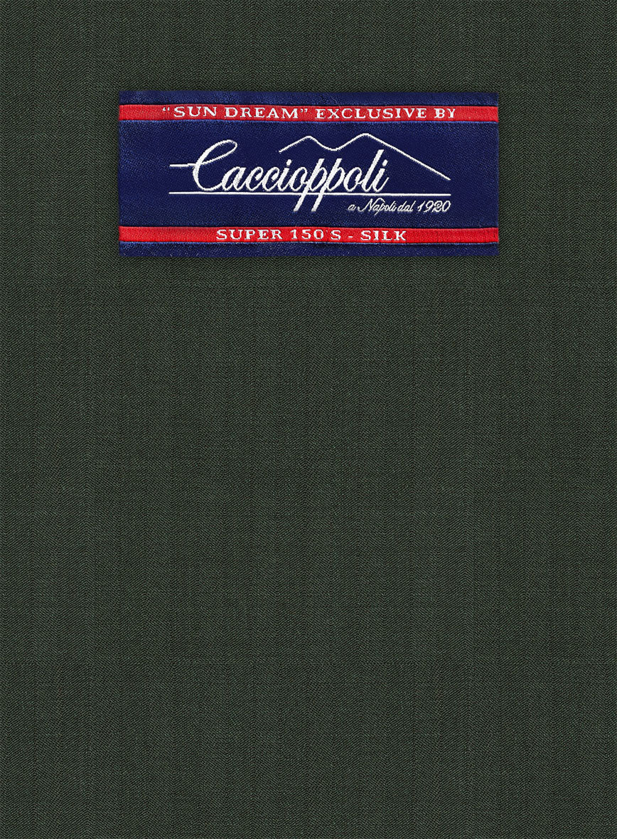 Caccioppoli Sun Dream Siuco Green Wool Suit - StudioSuits