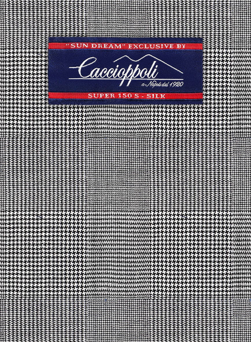 Caccioppoli Sun Dream Spiro Black Wool Silk Pants - StudioSuits