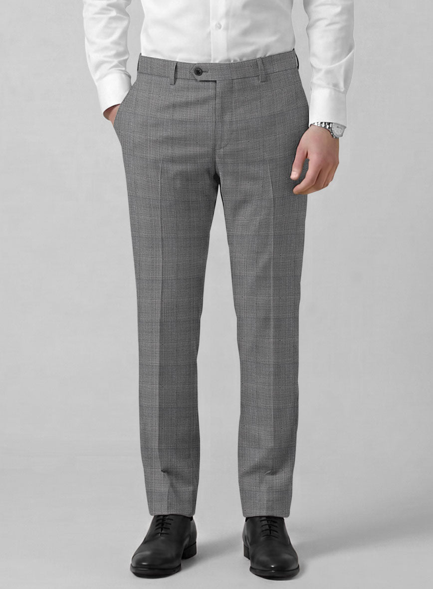 Caccioppoli Sun Dream Spiro Black Wool Silk Pants - StudioSuits