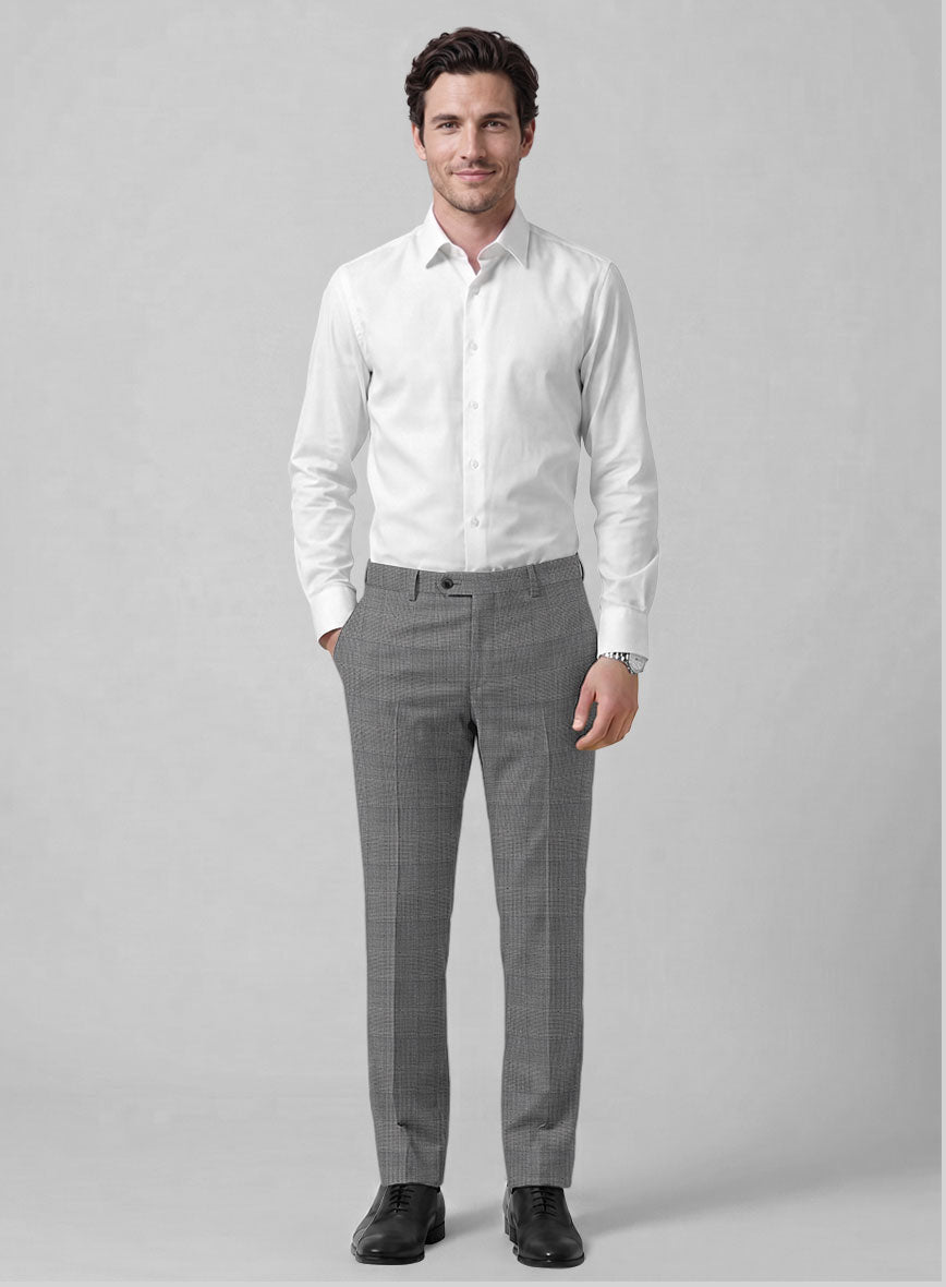 Caccioppoli Sun Dream Spiro Black Wool Silk Pants - StudioSuits