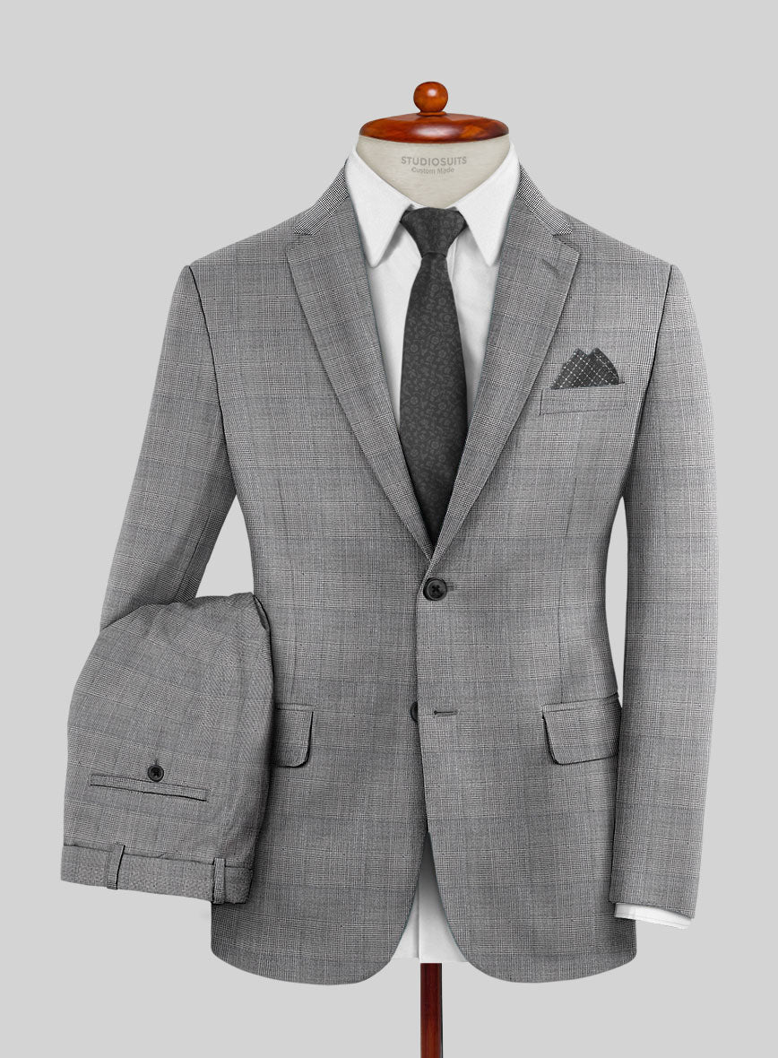 Caccioppoli Sun Dream Spiro Black Wool Silk Suit - StudioSuits