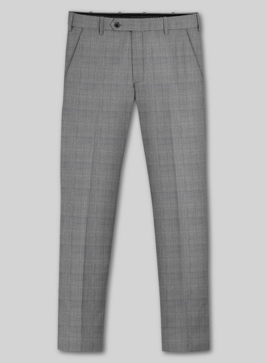 Caccioppoli Sun Dream Spiro Black Wool Silk Pants - StudioSuits