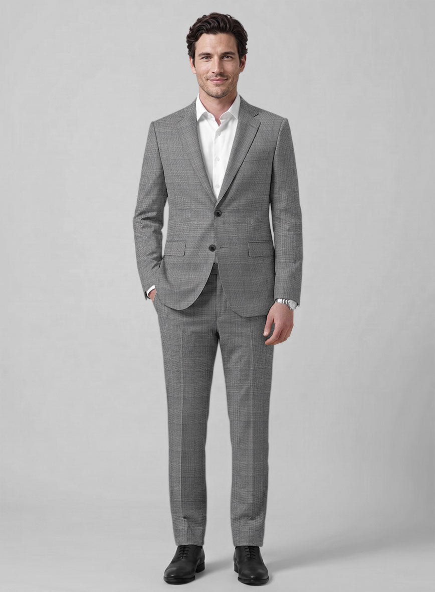Caccioppoli Sun Dream Spiro Black Wool Silk Suit - StudioSuits
