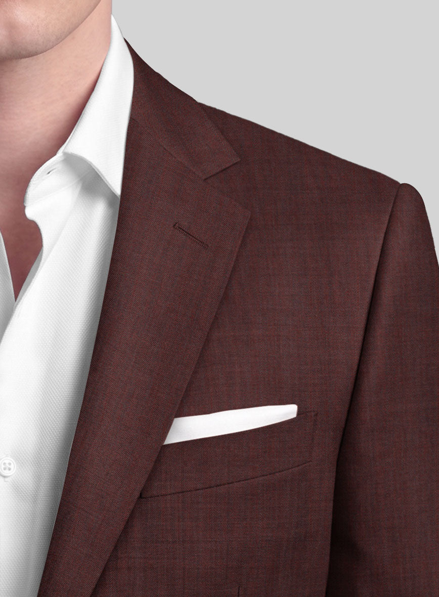 Caccioppoli Sun Dream Svoldo Maroon Wool Jacket - StudioSuits