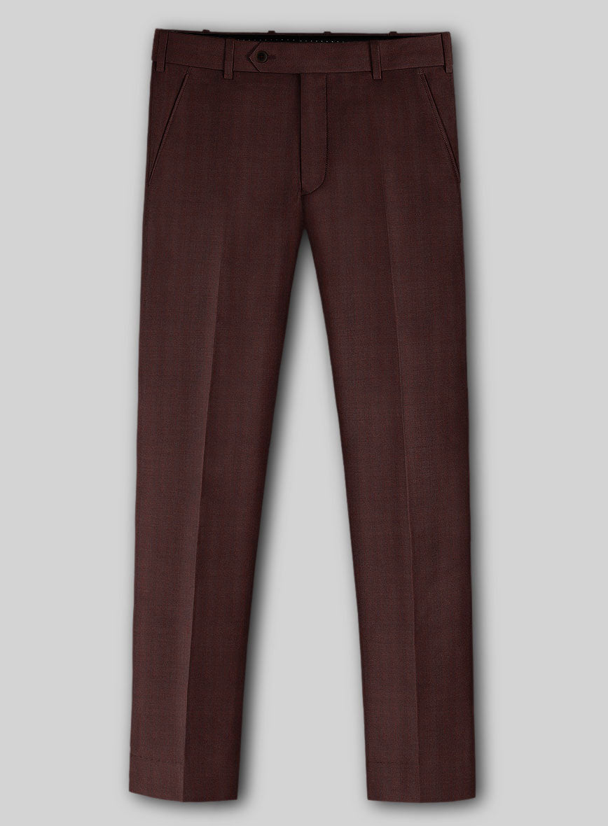 Caccioppoli Sun Dream Svoldo Maroon Wool Pants - StudioSuits
