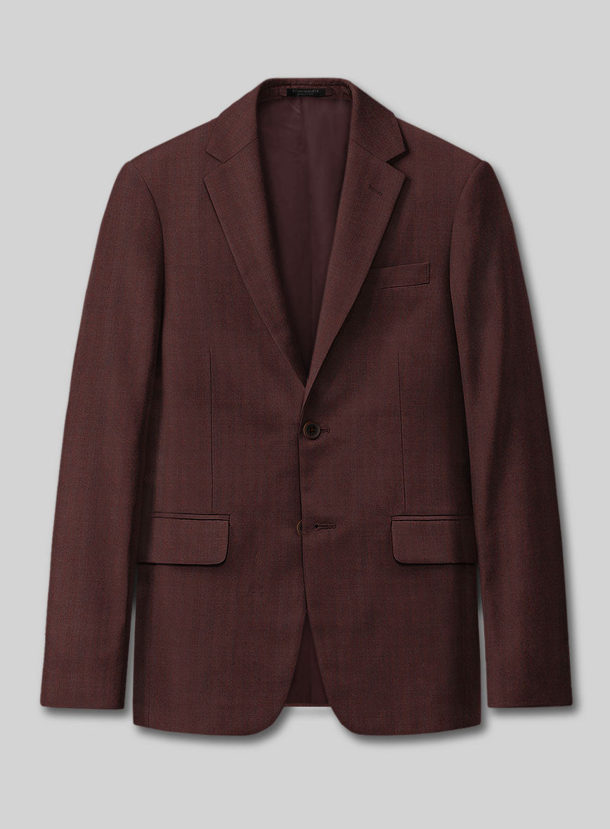Caccioppoli Sun Dream Svoldo Maroon Wool Suit - StudioSuits