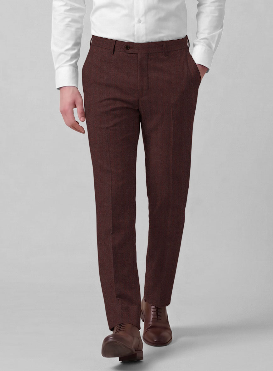 Caccioppoli Sun Dream Svoldo Maroon Wool Suit - StudioSuits