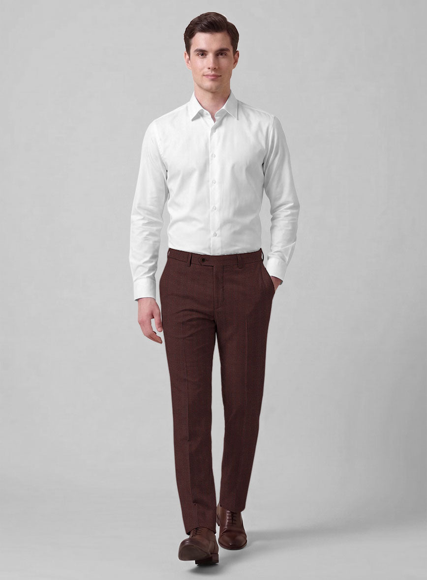 Caccioppoli Sun Dream Svoldo Maroon Wool Suit - StudioSuits
