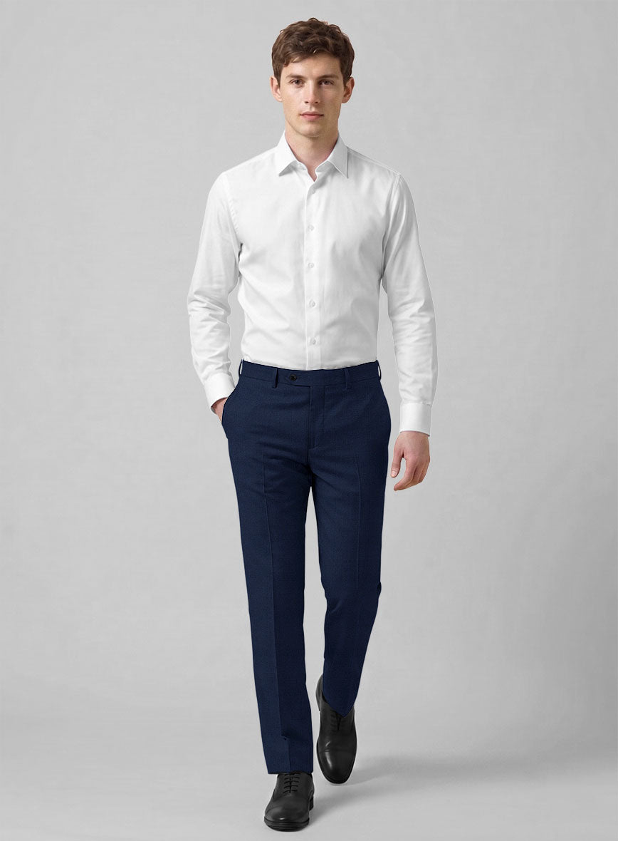 Caccioppoli Sun Dream Tolome Dark Blue Wool Silk Pants - StudioSuits