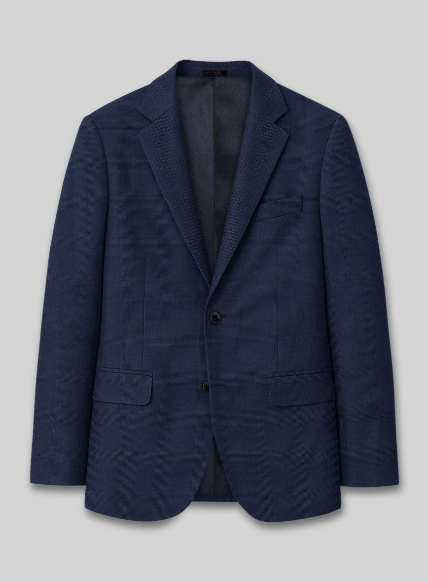 Caccioppoli Sun Dream Tolome Dark Blue Wool Silk Jacket - StudioSuits