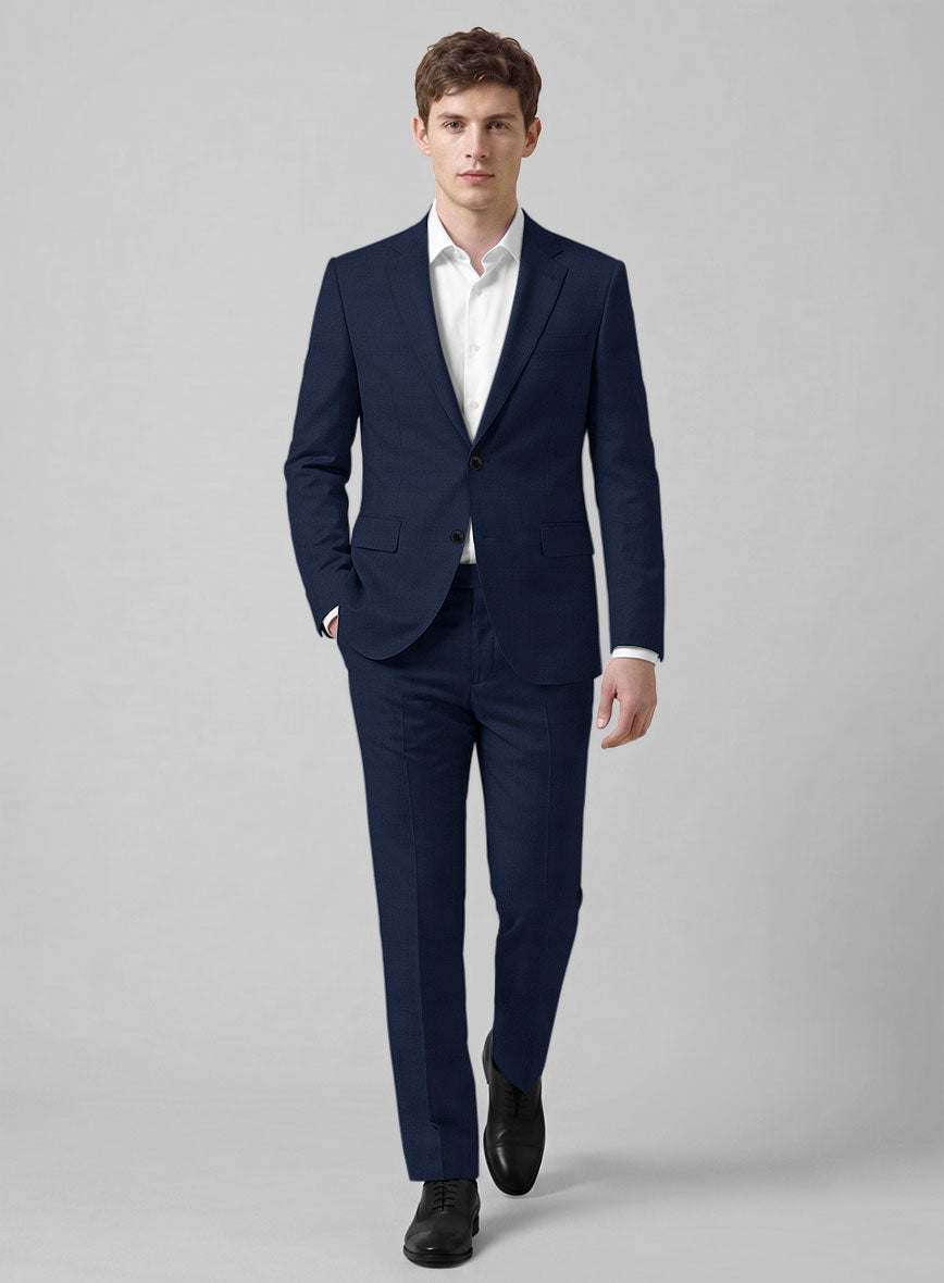 Caccioppoli Sun Dream Tolome Dark Blue Wool Silk Suit - StudioSuits