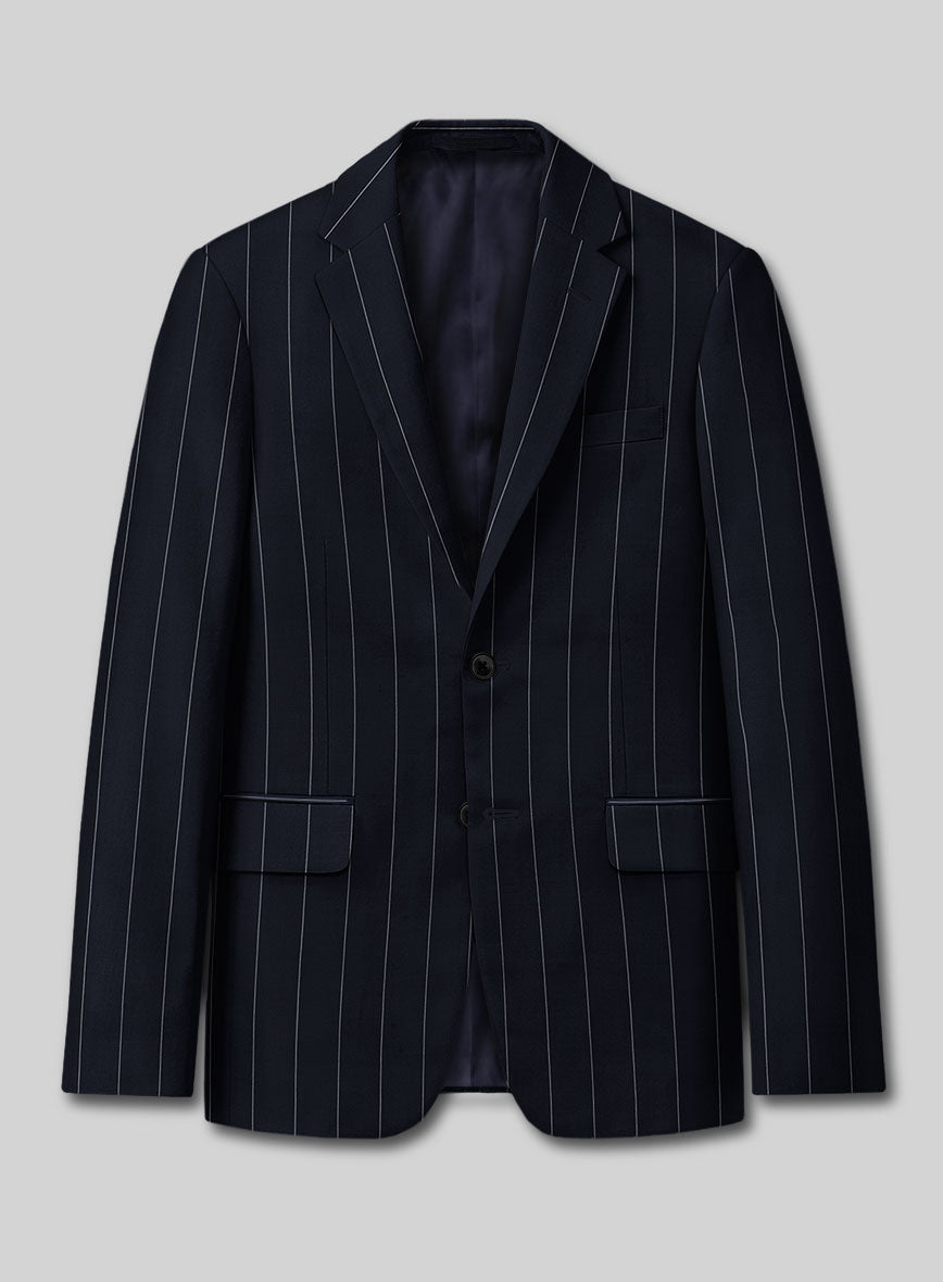 Caccioppoli Sun Dream Uggo Dark Navy Wool Silk Jacket - StudioSuits
