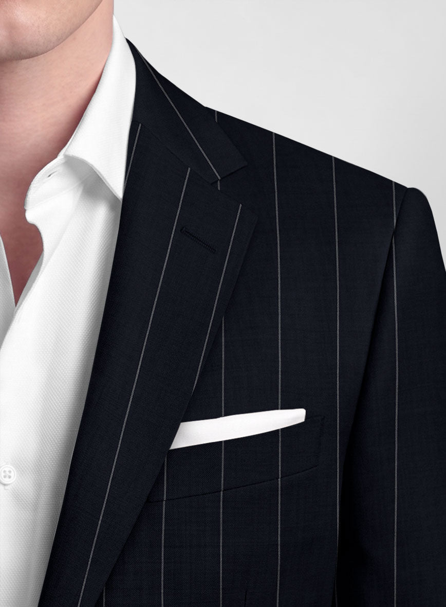 Caccioppoli Sun Dream Uggo Dark Navy Wool Silk Jacket - StudioSuits