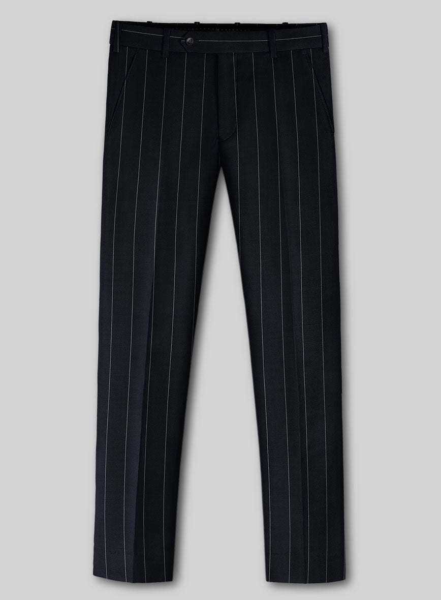 Caccioppoli Sun Dream Uggo Dark Navy Wool Silk Pants - StudioSuits