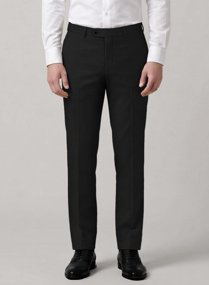 Caccioppoli Sun Dream Zallo Black Wool Silk Pants - StudioSuits
