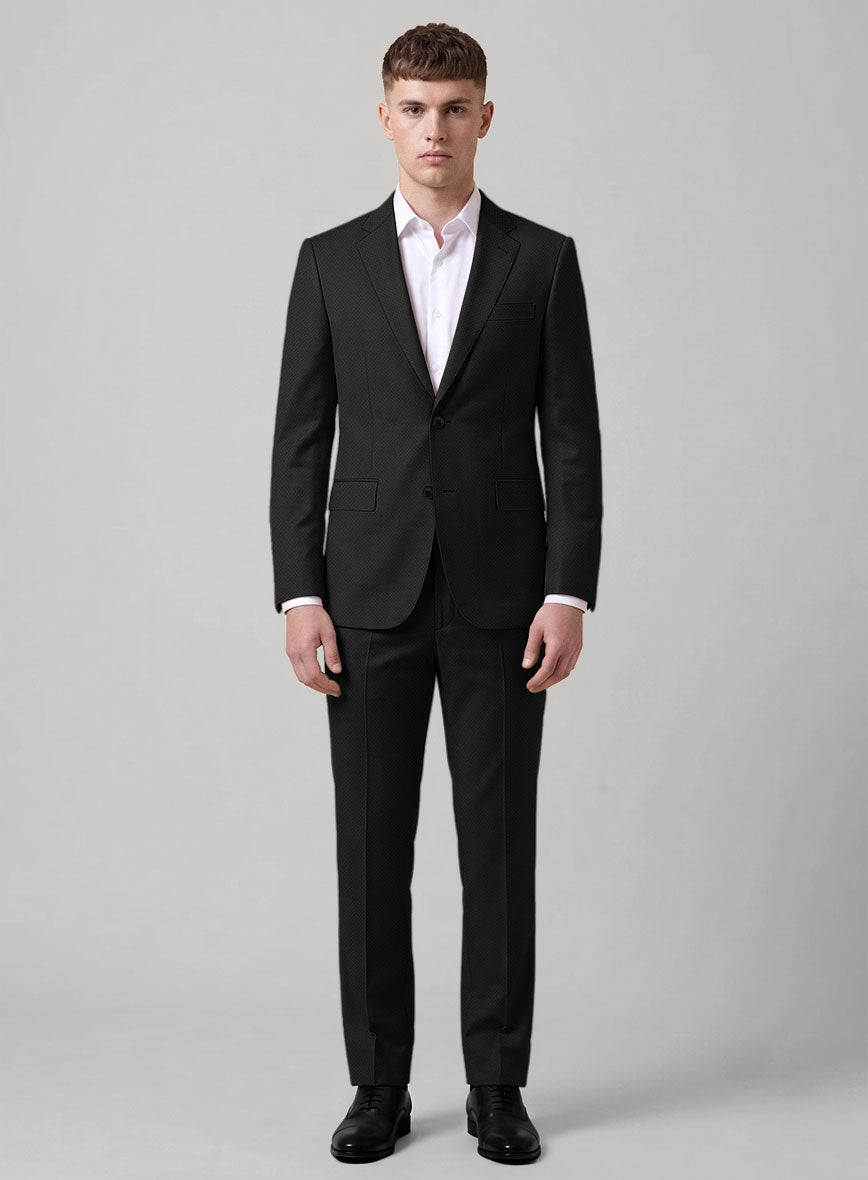 Caccioppoli Sun Dream Zallo Black Wool Silk Suit - StudioSuits