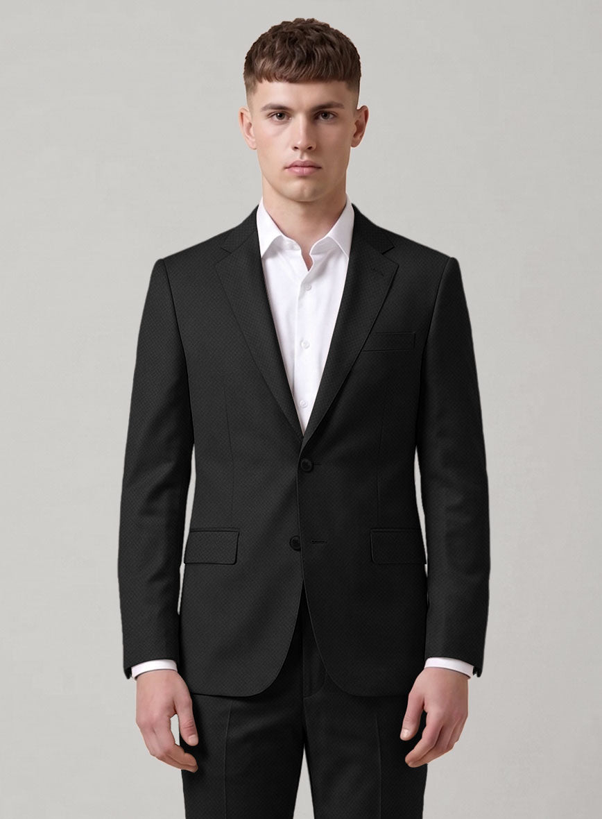 Caccioppoli Sun Dream Zallo Black Wool Silk Suit - StudioSuits