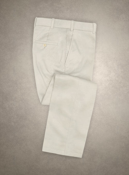 Caccioppoli Cotton Gabardine Champagne Ivory Pants - StudioSuits