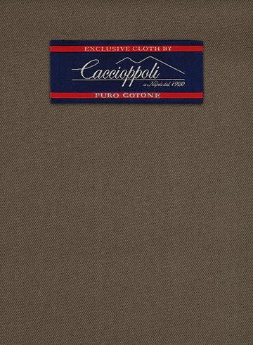 Caccioppoli Cotton Gabardine Dark Brown Jacket - StudioSuits