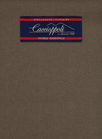Caccioppoli Cotton Gabardine Dark Brown Jacket - StudioSuits