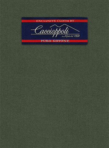 Caccioppoli Cotton Drill Green Jacket - StudioSuits