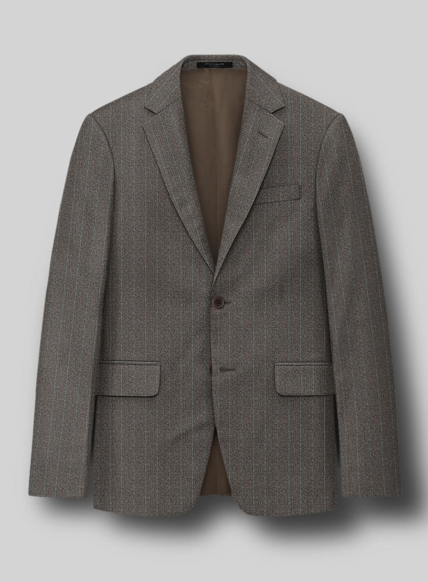 Caccioppoli Dapper Dandy Tafa Brown Wool Jacket - StudioSuits