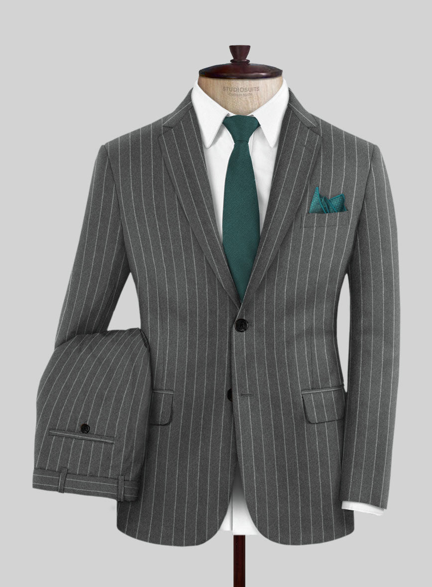 Caccioppoli Imeco Gray Wool Suit - StudioSuits