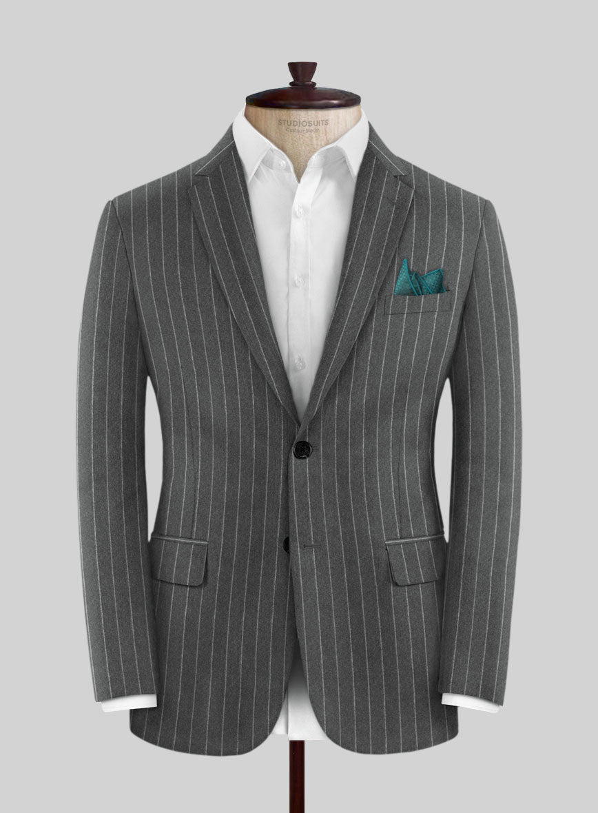 Caccioppoli Imeco Gray Wool Suit - StudioSuits