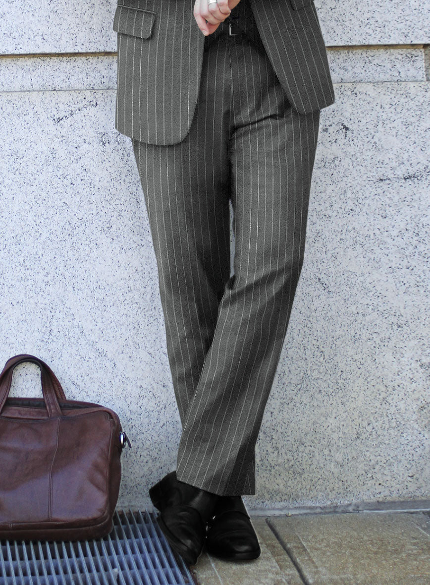 Caccioppoli Imeco Gray Wool Suit - StudioSuits