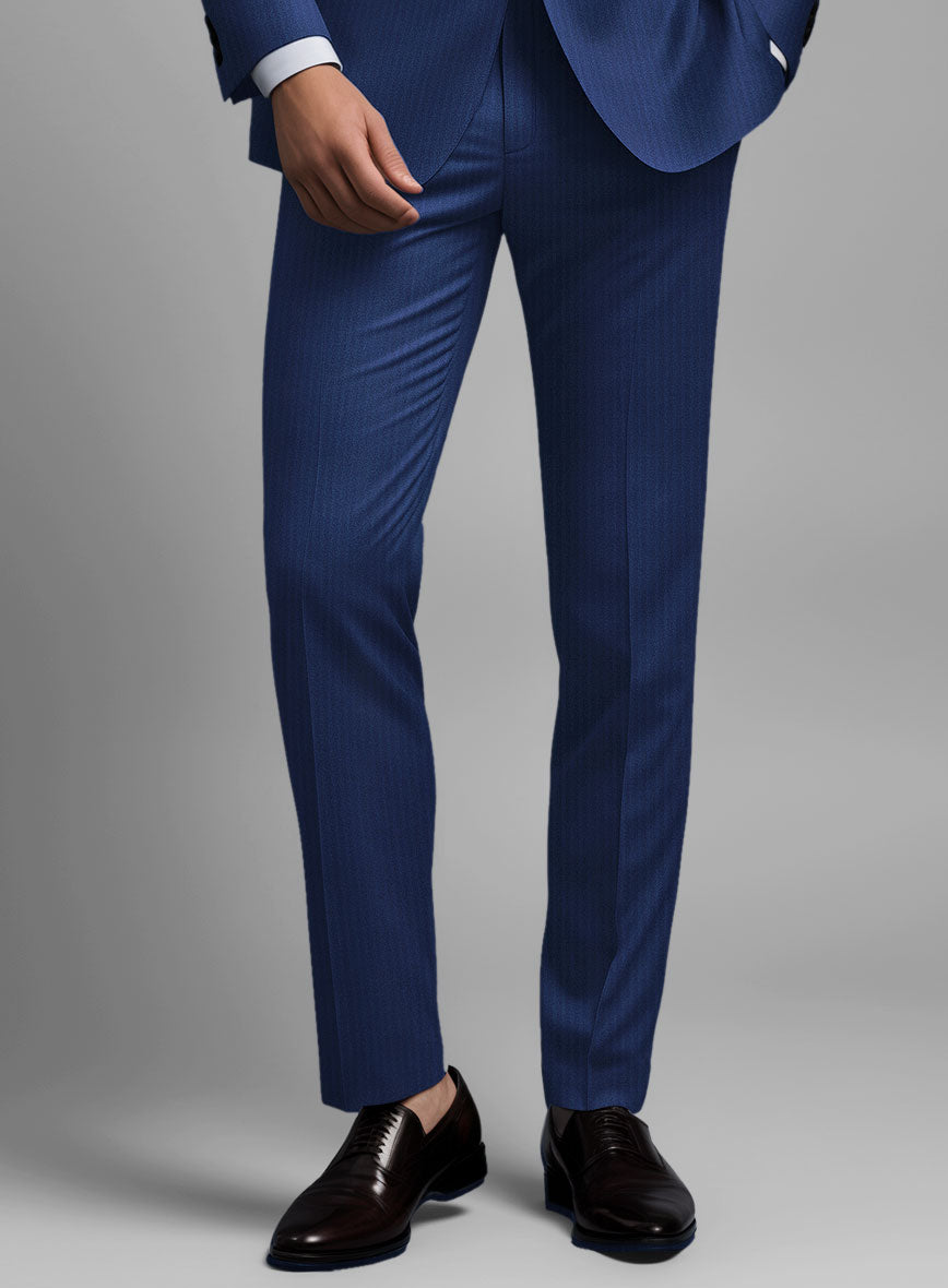 Caccioppoli Sun Dream Amicci Royal Blue Wool Silk Suit - StudioSuits