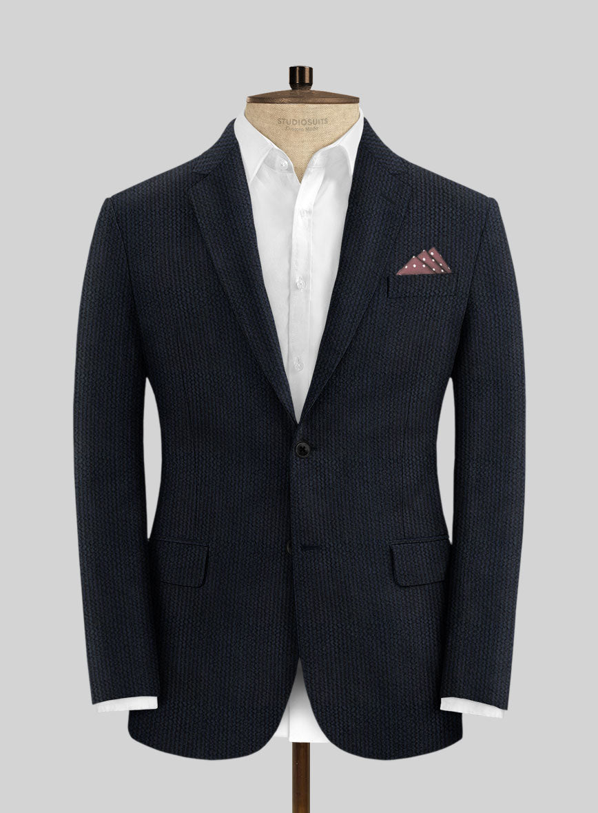 Caccioppoli Seersucker Silo Jacket - StudioSuits