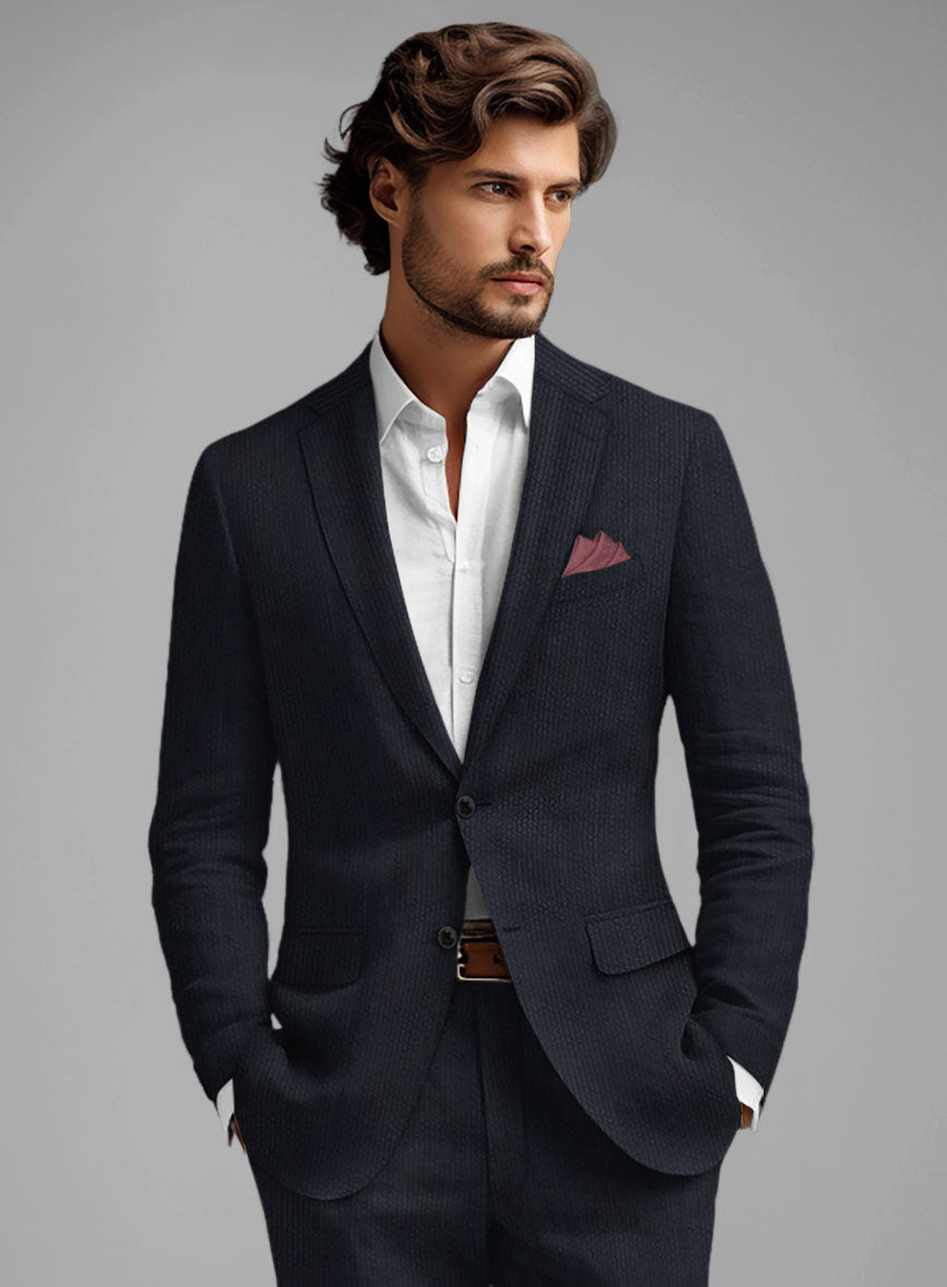 Caccioppoli Seersucker Silo Jacket - StudioSuits