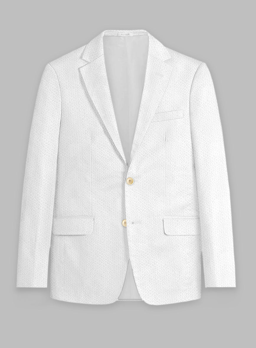 Caccioppoli Seersucker White Jacket - StudioSuits