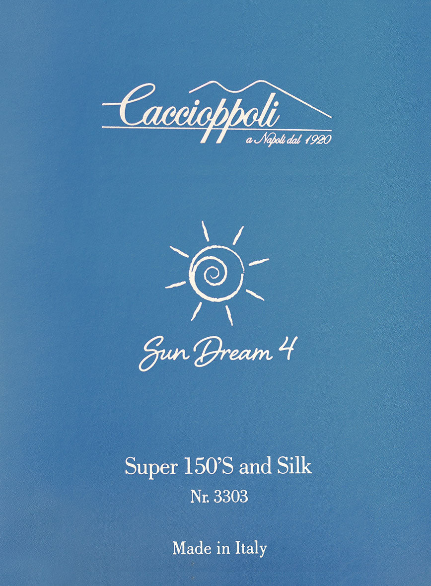 Caccioppoli Sun Dream Charcoal Wool Silk Suit - StudioSuits