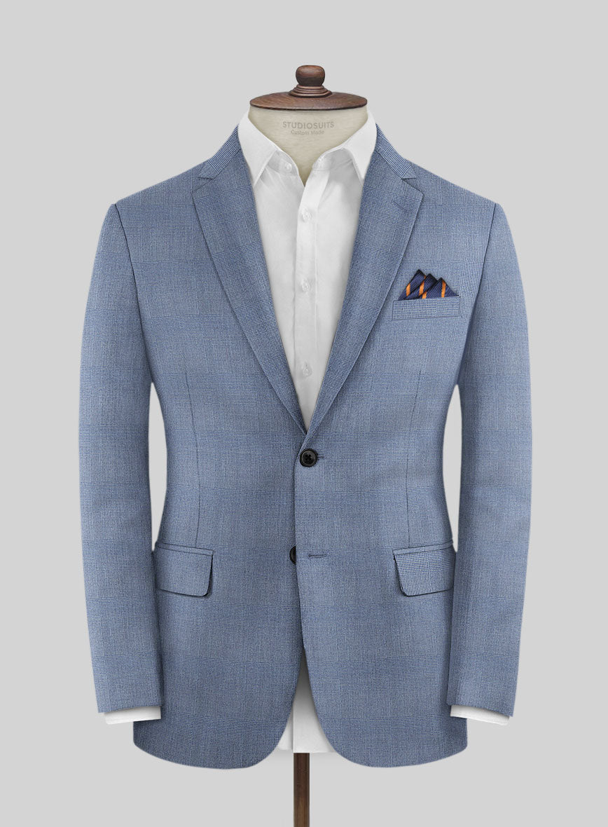 Caccioppoli Sun Dream Ange Blue Wool Silk Suit – StudioSuits