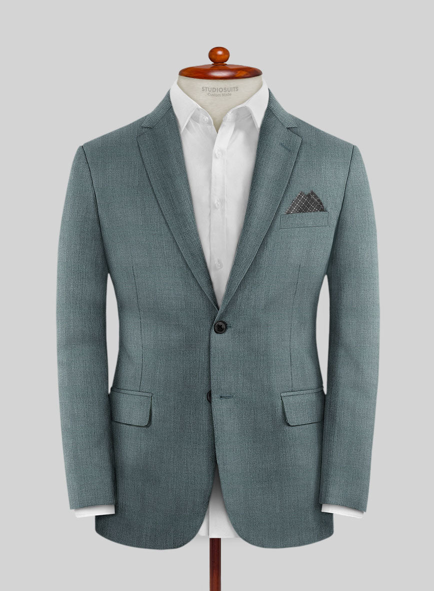 Caccioppoli Sun Dream Barto Green Wool Silk Suit - StudioSuits