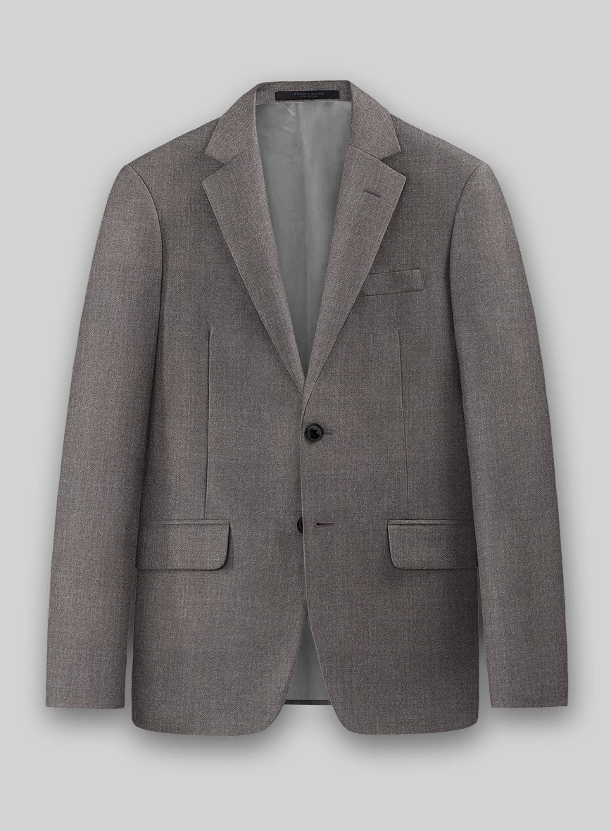 Caccioppoli Sun Dream Brown Wool Silk Jacket - StudioSuits