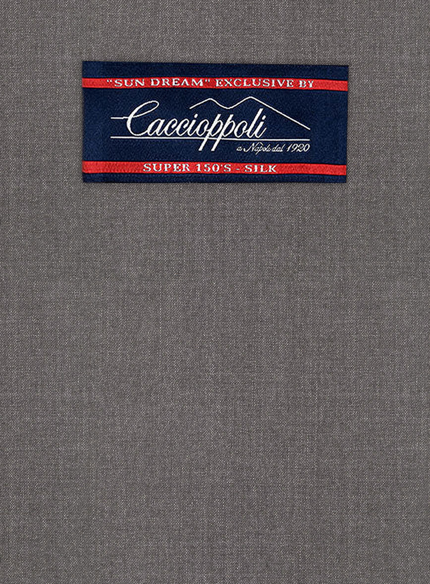 Caccioppoli Sun Dream Brown Wool Silk Jacket - StudioSuits