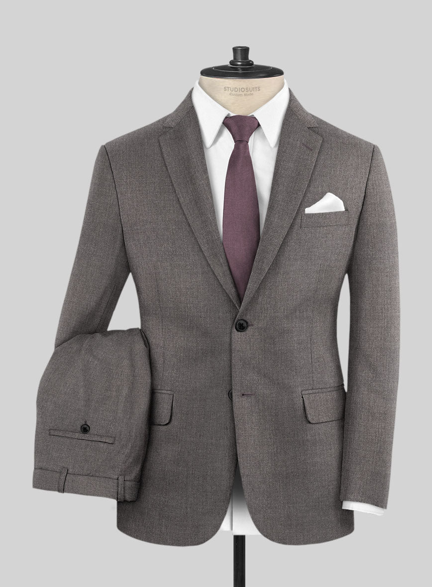 Caccioppoli Sun Dream Brown Wool Silk Suit - StudioSuits