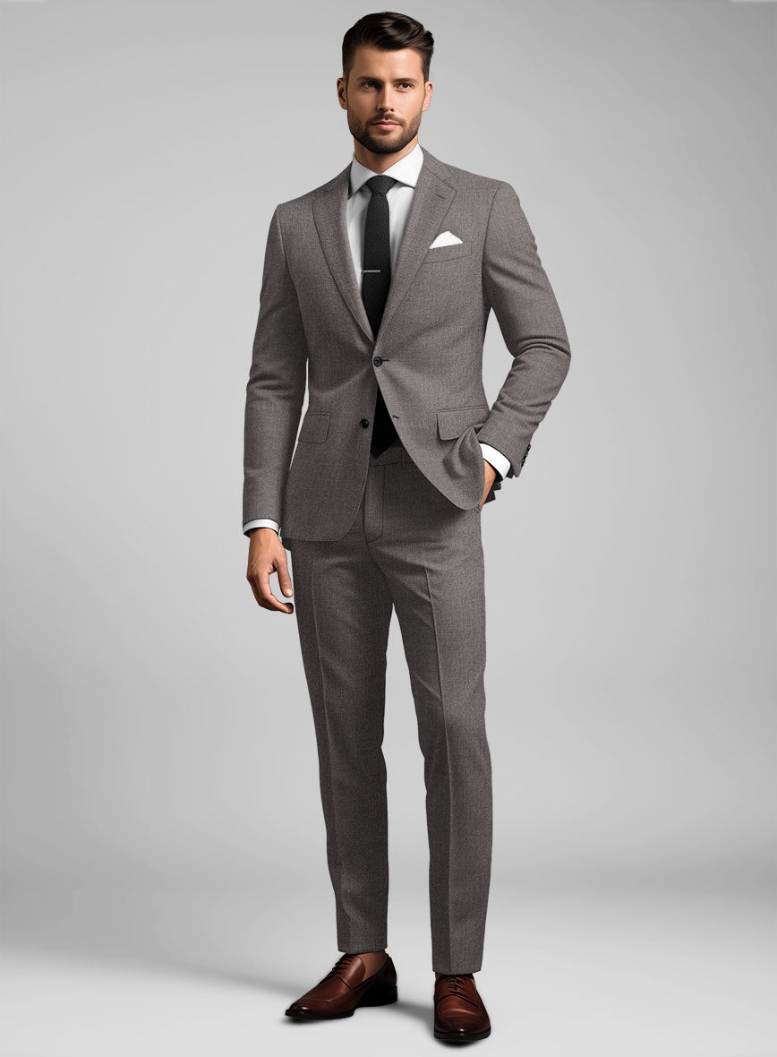 Caccioppoli Sun Dream Brown Wool Silk Suit - StudioSuits