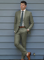 Caccioppoli Sun Dream Clasio Herringbone Wool Suit - StudioSuits