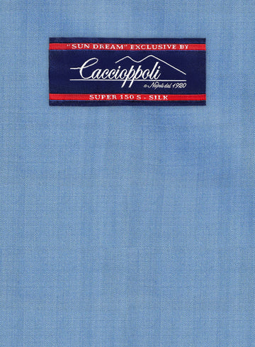 Caccioppoli Sun Dream Fano Sky Blue Wool Jacket - StudioSuits
