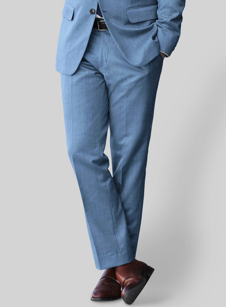 Caccioppoli Sun Dream Fano Sky Blue Wool Suit - StudioSuits