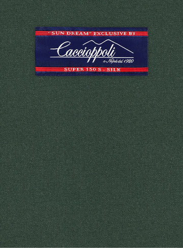 Caccioppoli Sun Dream Green Wool Silk Jacket - StudioSuits