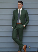 Caccioppoli Sun Dream Green Wool Silk Suit - StudioSuits